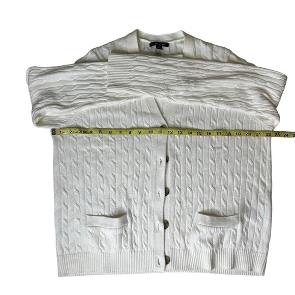 Lands’ End Women’s Cable Knit Cardigan Sweater. Size Large 14-16 - Picture 3 of 5